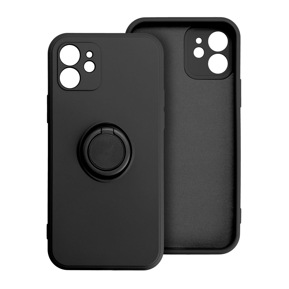 Aizsargvāciņš iPhone 15 Pro – SILICONE RING, melns — attēls 4