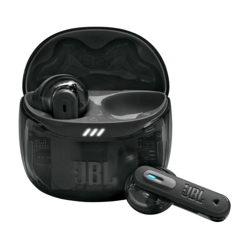 JBL Tune Flex 2 Ghost Edition, caurspīdīgi melns — bezvadu austiņas — attēls 2