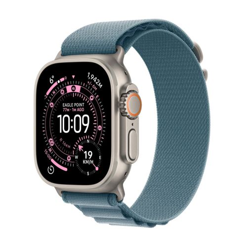 Apple Watch Ultra 3 GPS + Cellular 49 mm — Natural Titanium, Light Blue Alpine Loop M