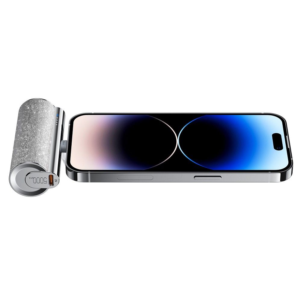 Ārējais akumulators VEGER powerbank 5 000 mAh with built-in connector Lightning PD QC3.0 2,4A 12W PlugOn (W0573P) silver — attēls 4