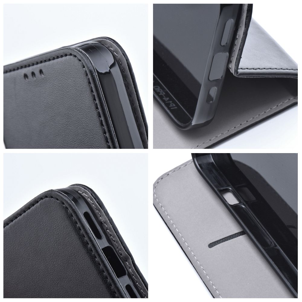 Aizsargvāciņš Xiaomi Redmi Note 13 Pro 4G – SMART MAGNETO, melns — attēls 3