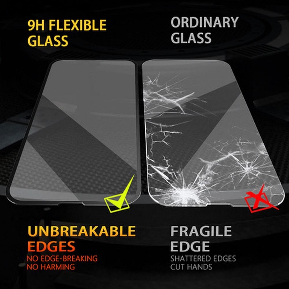 Aizsargstikls Apple iPhone 13/13 Pro/14 – Bestsuit Flexible 5D, melns — attēls 4
