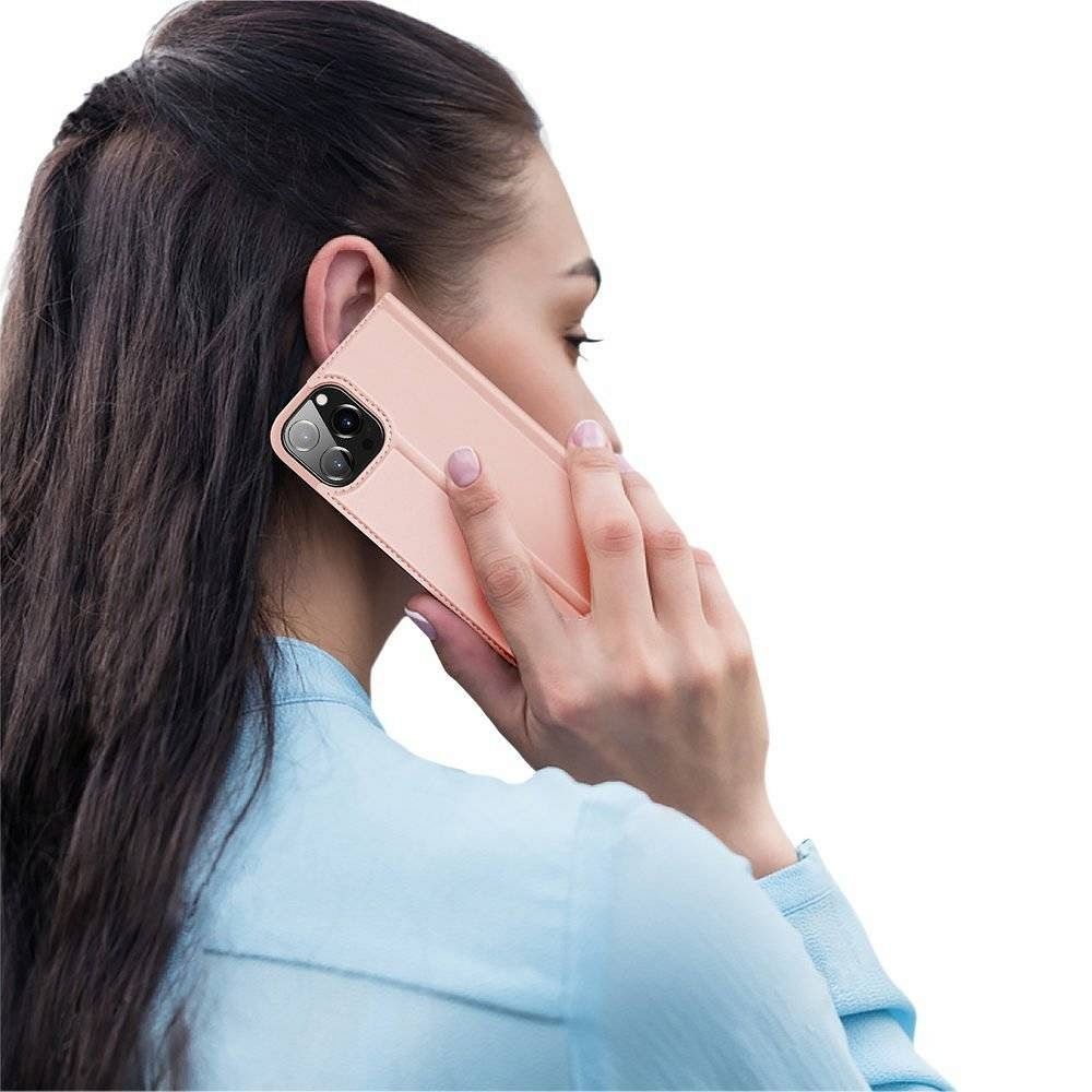 Aizsargvāciņš iPhone 13 Pro Max rose – DUX DUCIS wallet SKIN PRO — attēls 3