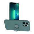 Forcell SILICONE RING Case modelim IPHONE 13 PRO green
