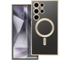 ELECTRO MAG COVER case compatible with MagSafe modelim SAMSUNG S25 Edge gold