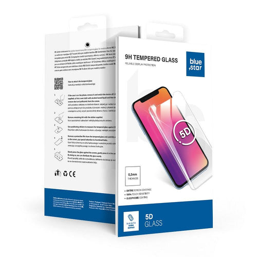 Aizsargstikls Samsung A22 5G – Blue Star Full Face (full glue with frame/small size) - black Tempered Glass Blue Star — attēls 3