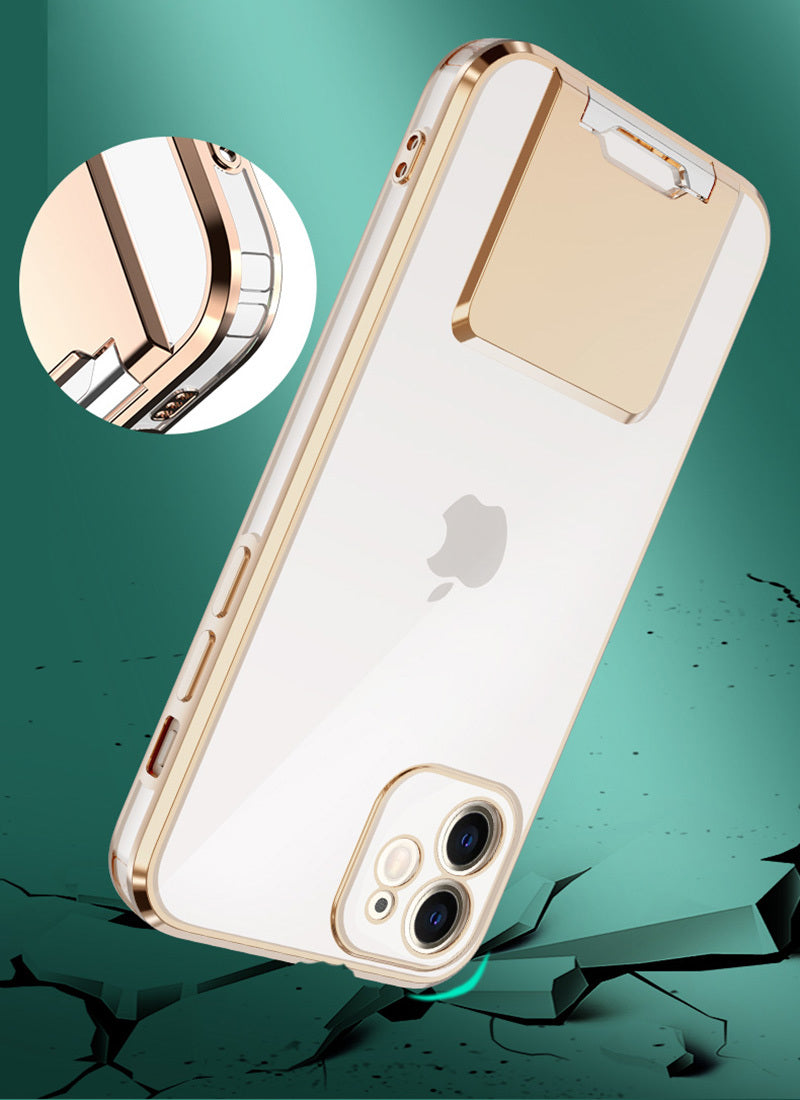 Aizsargvāciņš iPhone 12 Pro Max – Tel Protect Kickstand Luxury, violets — attēls 4