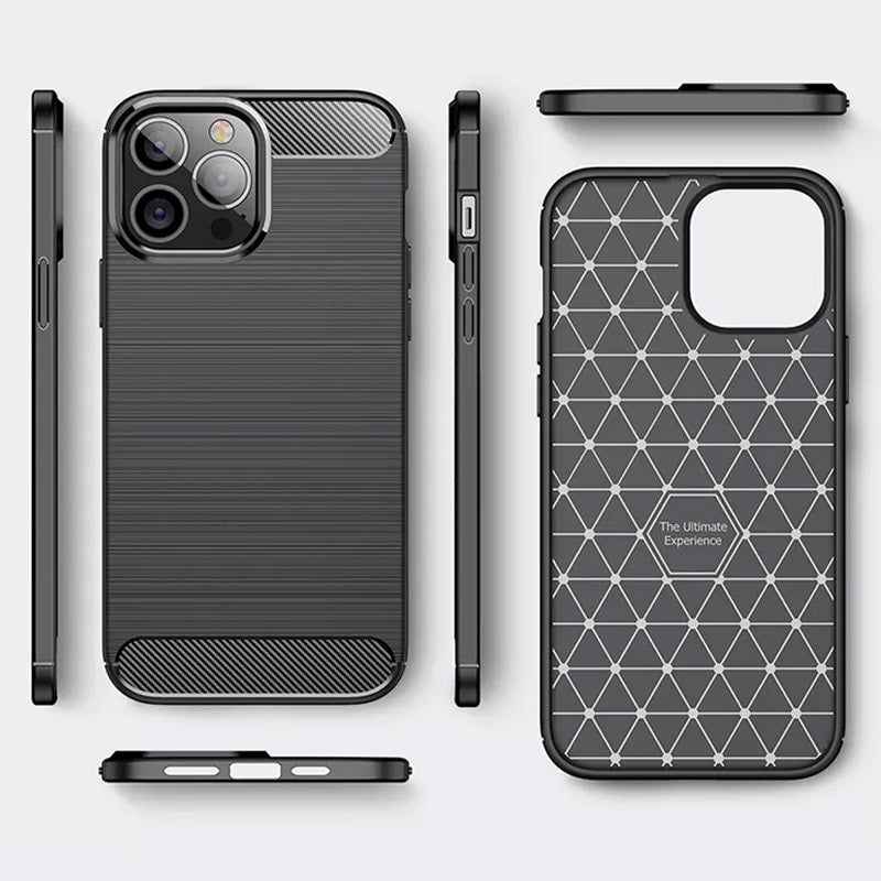 Aizsargvāciņš iPhone 13 PRO MAX – Back CARBON, melns — attēls 4