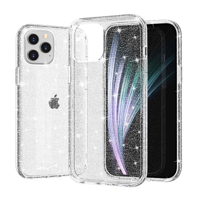 Aizsargvāciņš iPhone 12 Pro Max – Crystal Glitter, sudraba — attēls 2