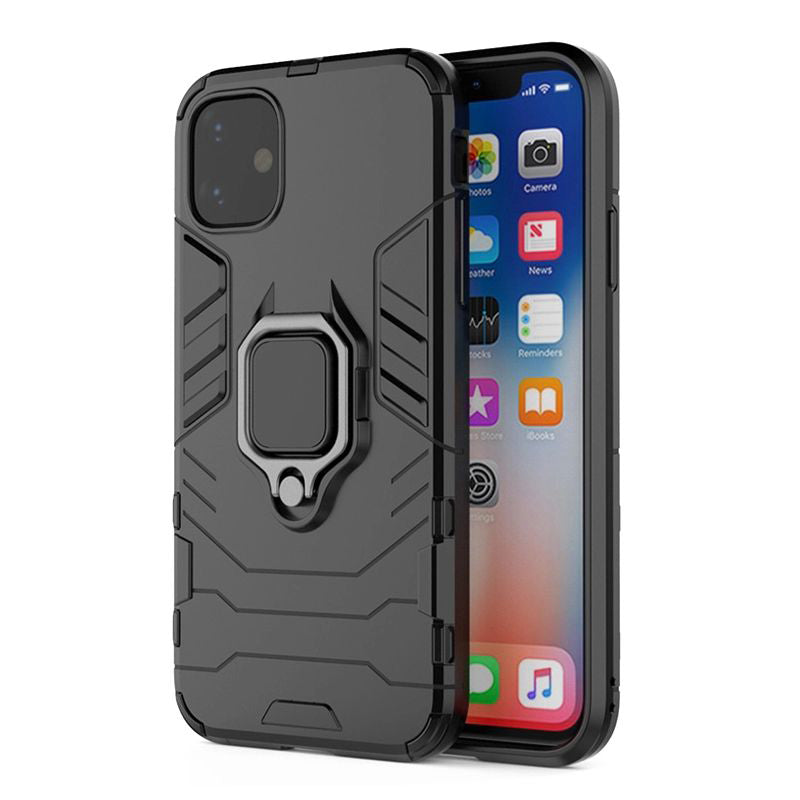 Aizsargvāciņš iPhone 14 Plus – Ring Armor, melns — attēls 4