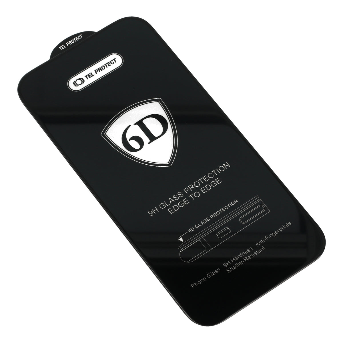 Aizsargstikls iPhone 15 – Tel Protect Full Glue 6D, melns — attēls 4