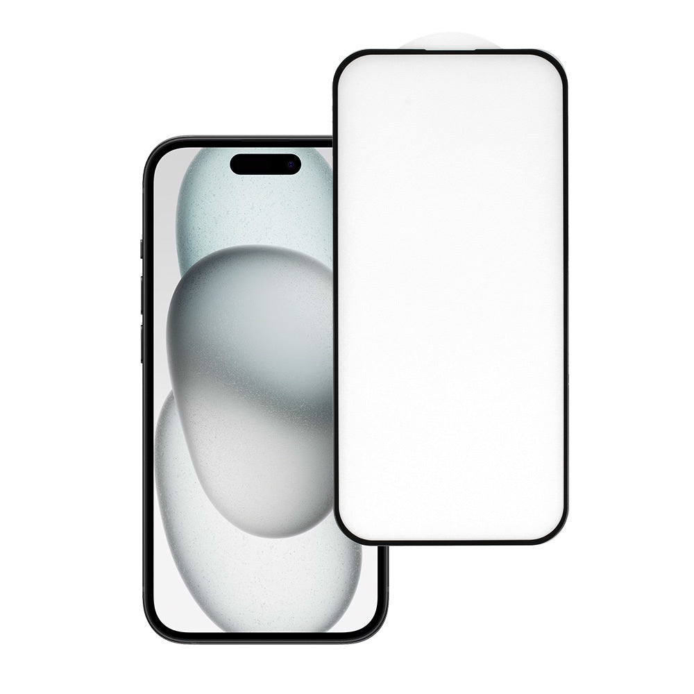 Aizsargstikls iPhone 15 PLUS – HARD Full Glue 5D, melns — attēls 2