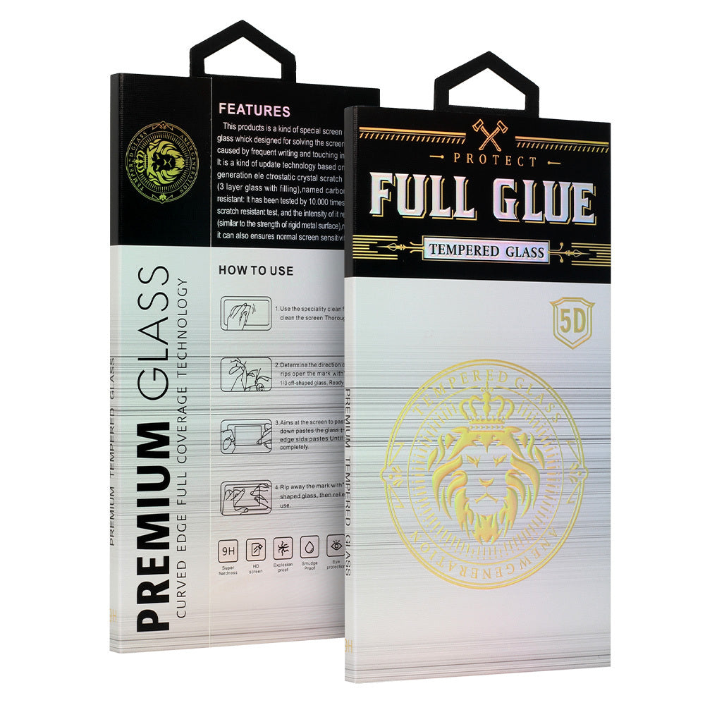 Aizsargstikls iPhone 16 PLUS – HARD Full Glue 5D, melns — attēls 4