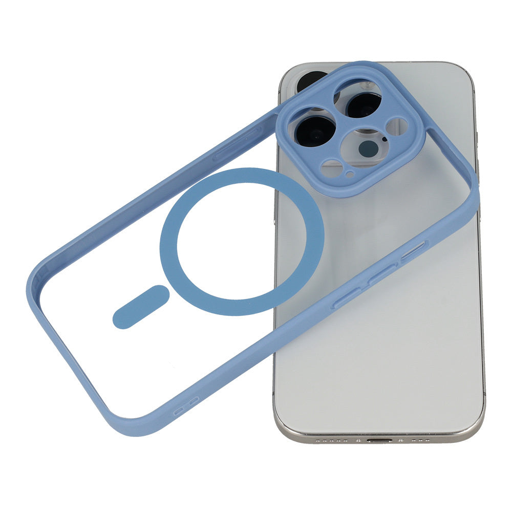 Aizsargvāciņš iPhone 16 Pro – Acrylic Color Magsafe, gaiši zils — attēls 4