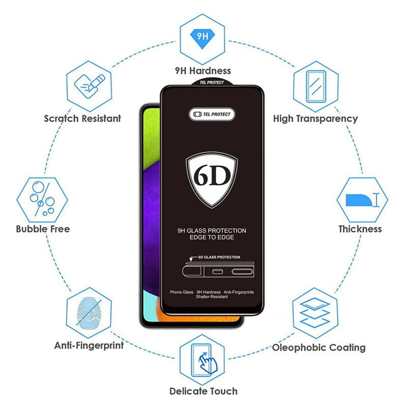 Aizsargstikls Xiaomi REDMI NOTE 14 PRO/NOTE 14 PRO PLUS – Tel Protect Full Glue 6D, melns — attēls 4
