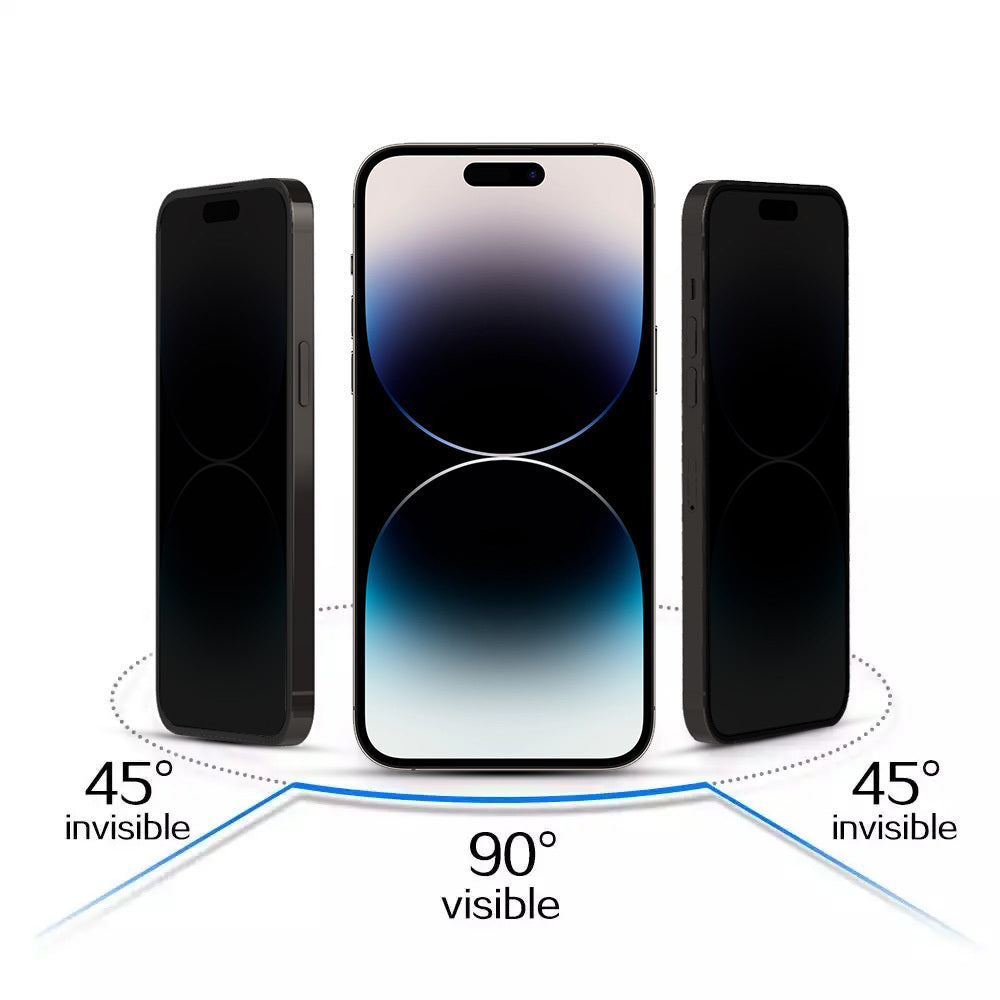 Aizsargstikls iPhone 17 – Privacy, melns — attēls 3