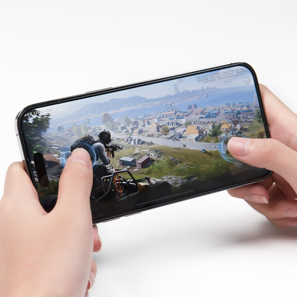 Aizsargstikls iPhone 18 Pro Max melns – Full Glue 6D Matt