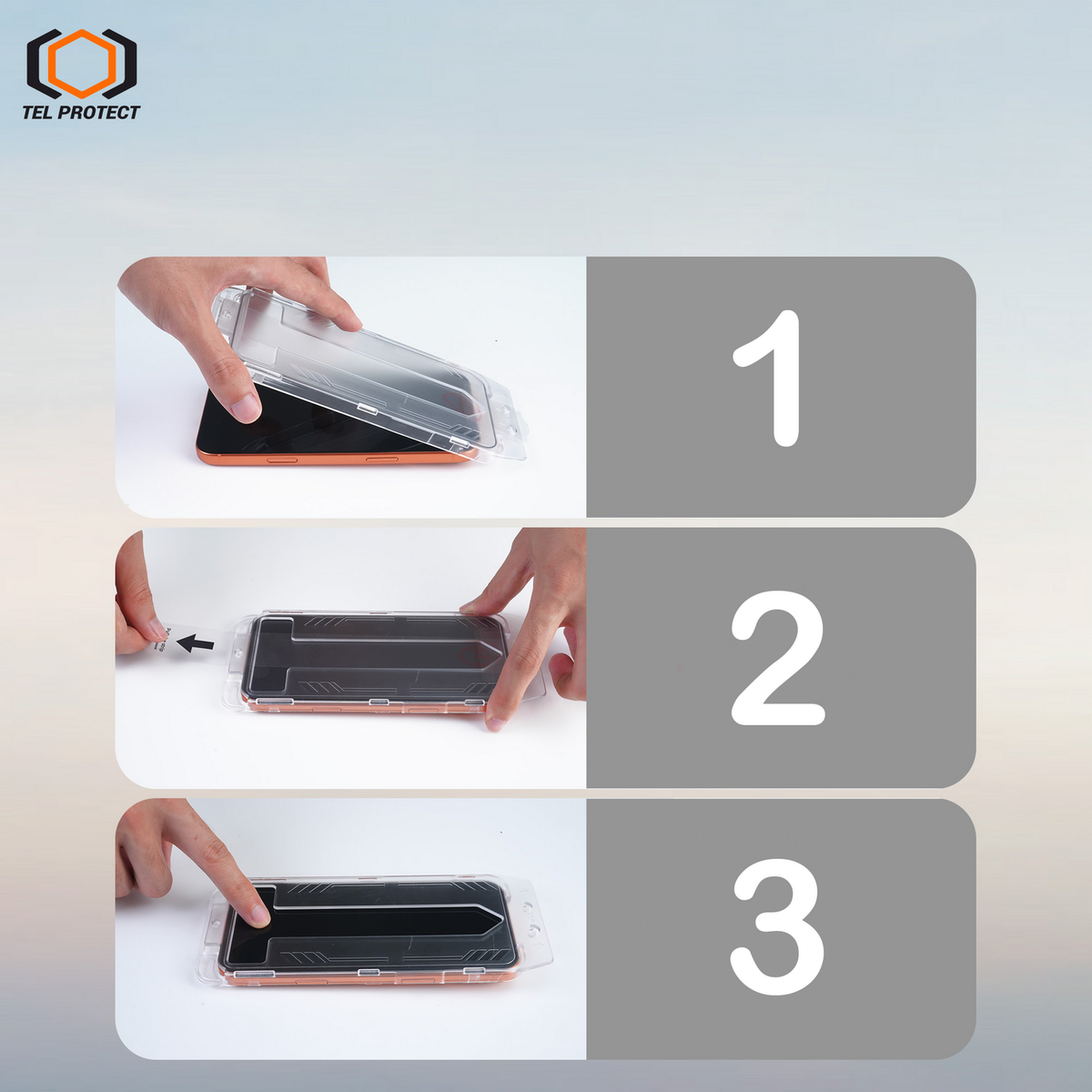 Tel Protect Dust-Free Easy Fit Privacy Full Glue 6D aizsargstikls iPhone 18 Pro, melns, 2 gab.