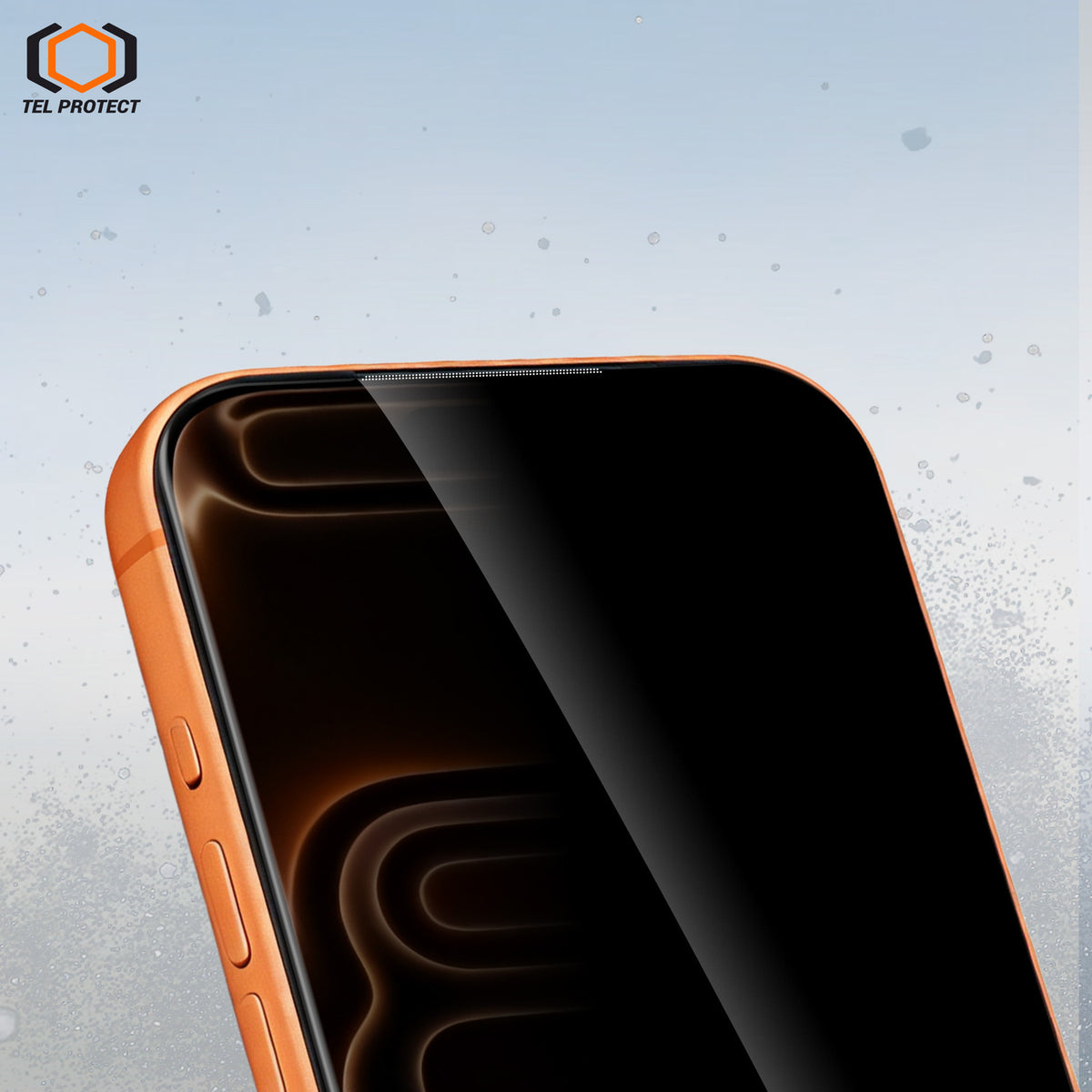 Tel Protect Dust-Free Easy Fit Privacy Full Glue 6D aizsargstikls iPhone 18 Pro, melns, 2 gab.