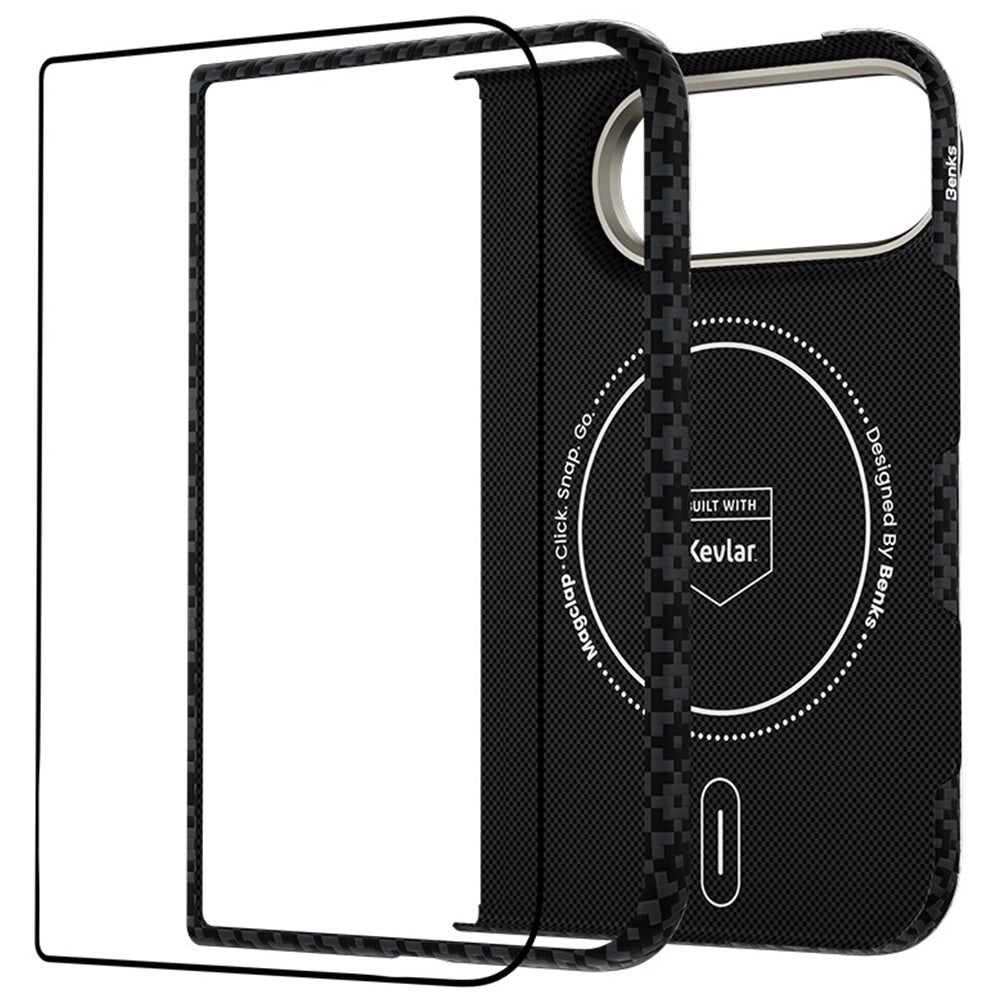Benks ArmorGrid Air Grand Combo aizsargvāciņš iPhone Duo, melns