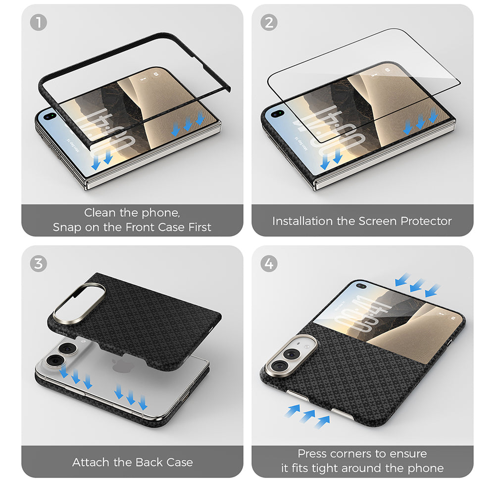 Benks ArmorGrid Air Grand Combo aizsargvāciņš iPhone Duo, zils