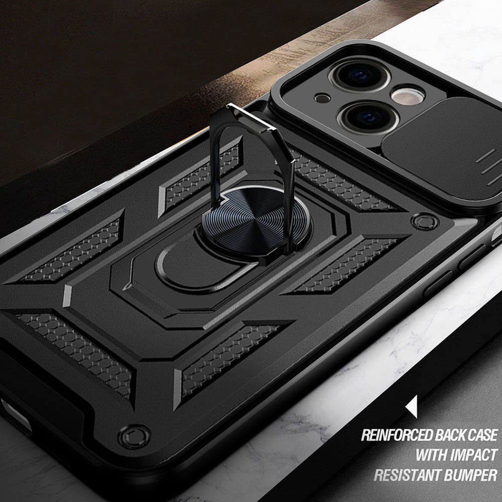 Slide Camera Armor aizsargvāciņš Xiaomi Redmi 17C 4G / Redmi 14C, melns