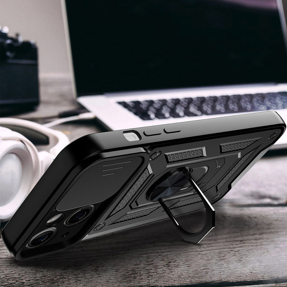 Slide Camera Armor aizsargvāciņš Xiaomi Redmi 17C 4G / Redmi 14C, melns