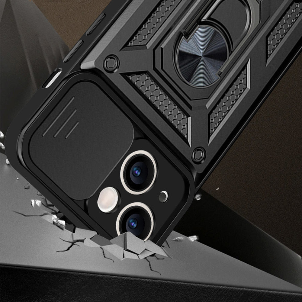 Slide Camera Armor aizsargvāciņš Xiaomi Redmi 17C 4G / Redmi 14C, melns