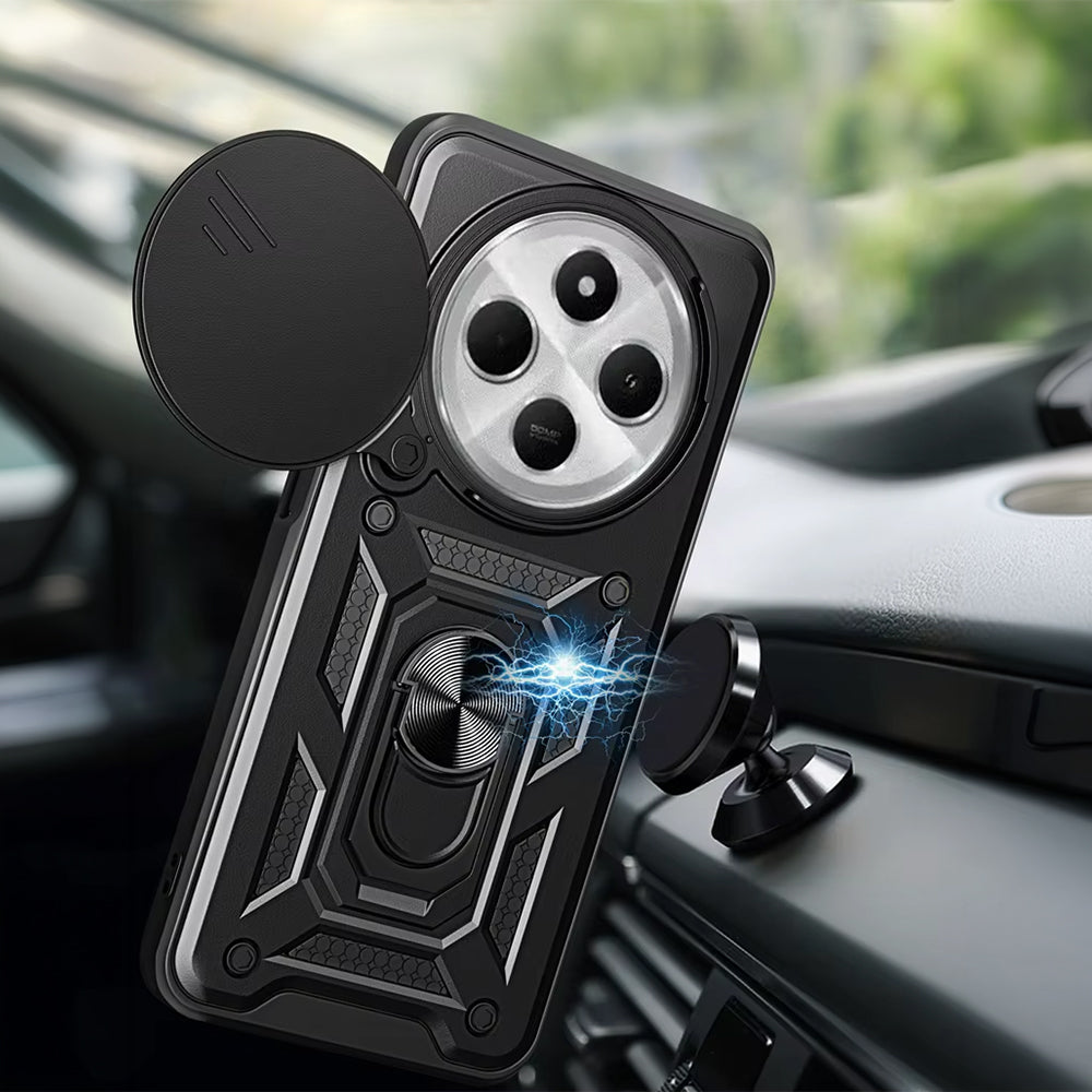 Slide Camera Armor aizsargvāciņš Xiaomi Redmi 17C 4G / Redmi 14C, melns