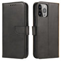 Magnet Case atverams maciņš iPhone 15 Plus ar statīvu, melns