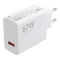 Xiaomi MDY-12-EH 67 W USB-A QC3.0 sienas lādētājs, balts