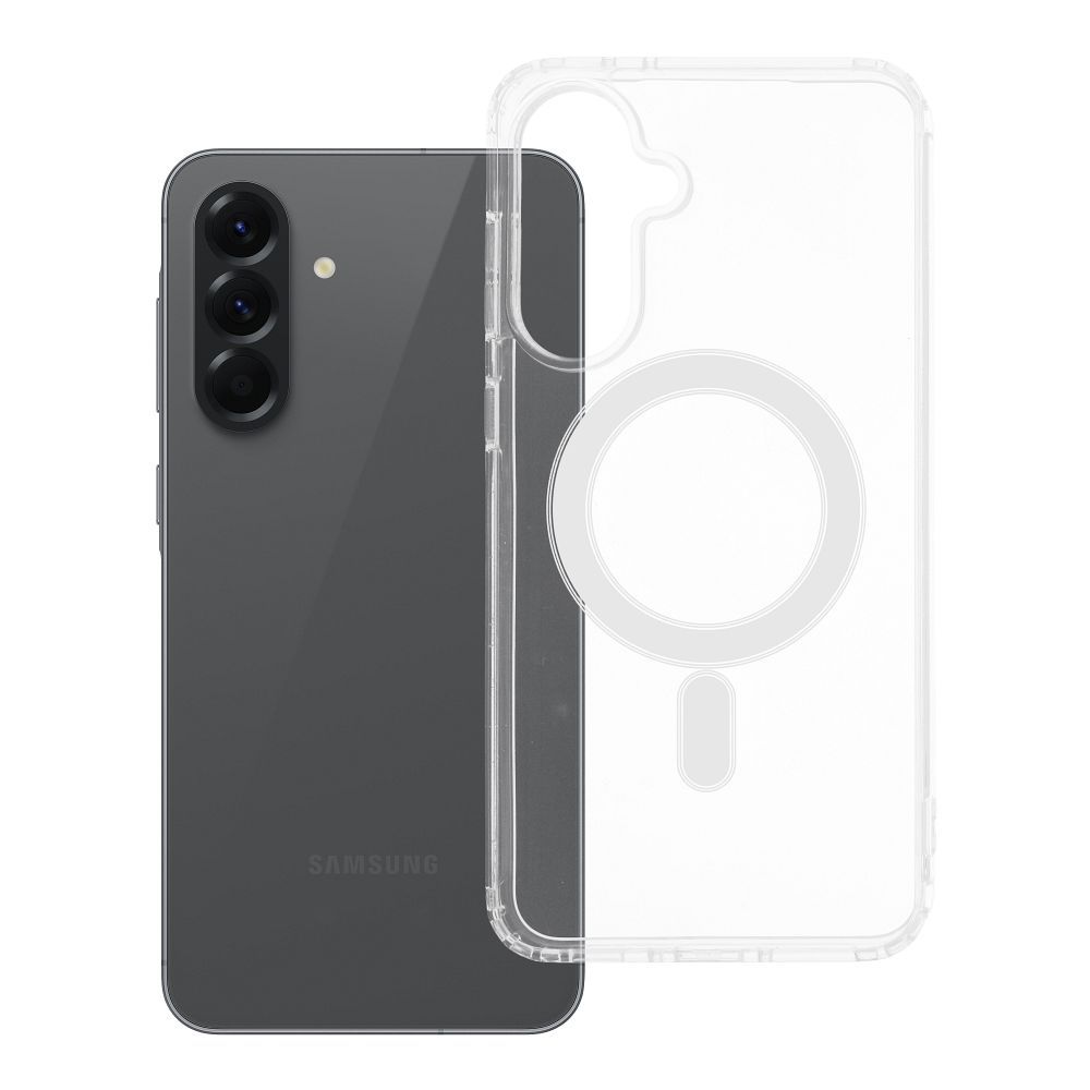 CLEAR MAG COVER (MID) case compatible with MagSafe for SAMSUNG A56 transparent