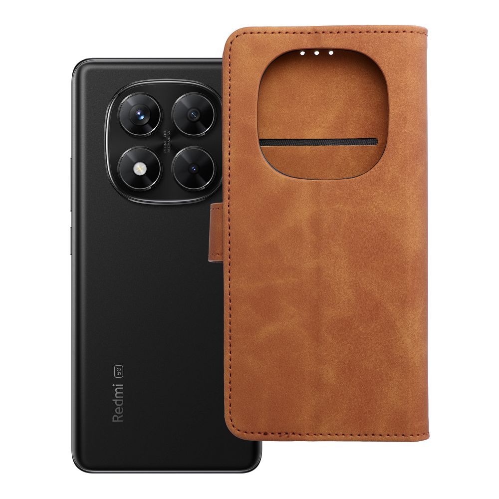 Atverams vāciņš Xiaomi Redmi Note 14 Pro 5G / 14 Pro Plus 5G – Tender Book, brūns