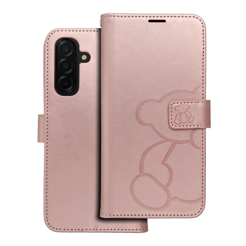 MEZZO Book case for SAMSUNG A26 5G teddy bear rose gold