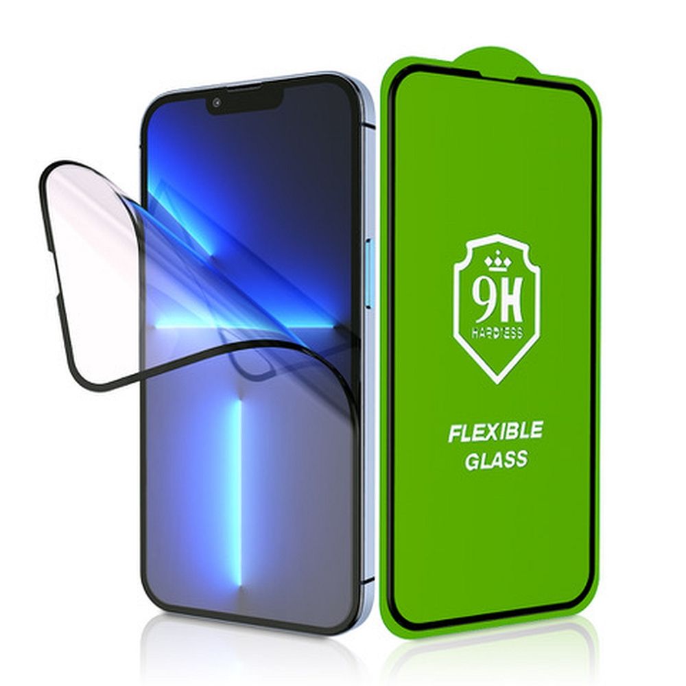 Aizsargstikls – Bestsuit Flexible Hybrid Glass 5D modelim Apple iPhone 17 Air melns