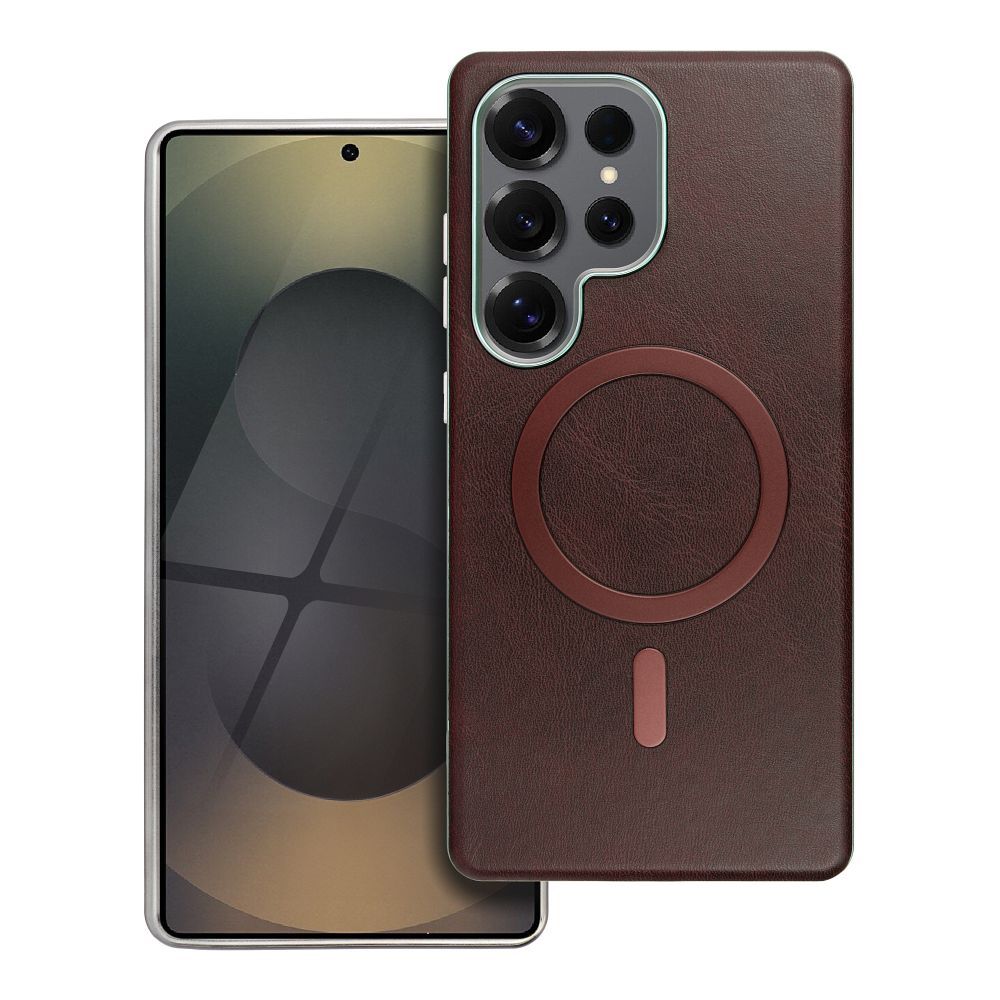 GENTLEMAN MAG COVER Case compatible with MagSafe for SAMSUNG S25 FE brown