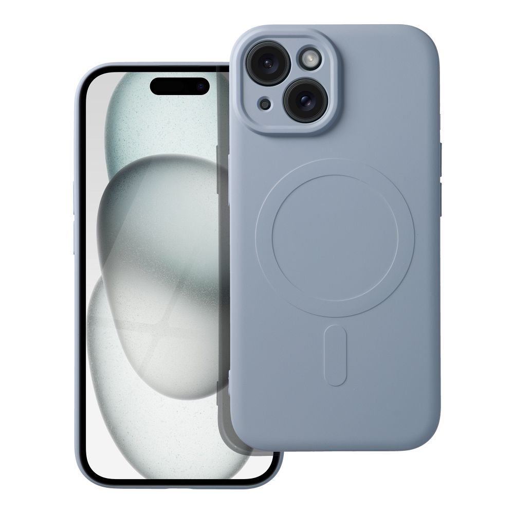 Case for Samsung A57 Silicone Mag Cover compatible with MagSafe (camera protection) light blue