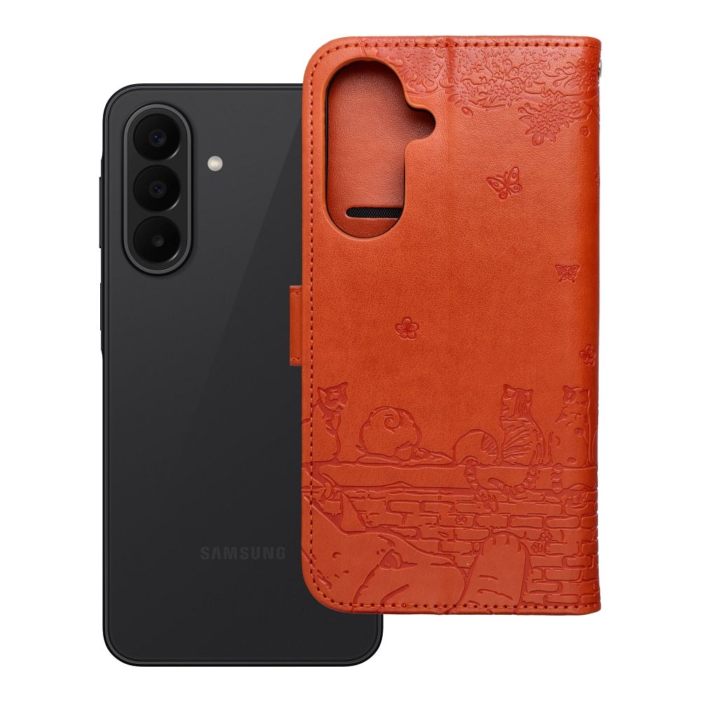 Flip case modelim Samsung A27 Mezzo Book cats brūns