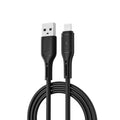 WiWU Starlink Wi-C001 USB-A – Lightning kabelis, 2,4 A, melns