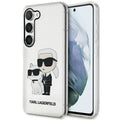 Karl Lagerfeld Glitter Karl & Choupette vāciņš Samsung Galaxy S23 Plus, caurspīdīgs — 1