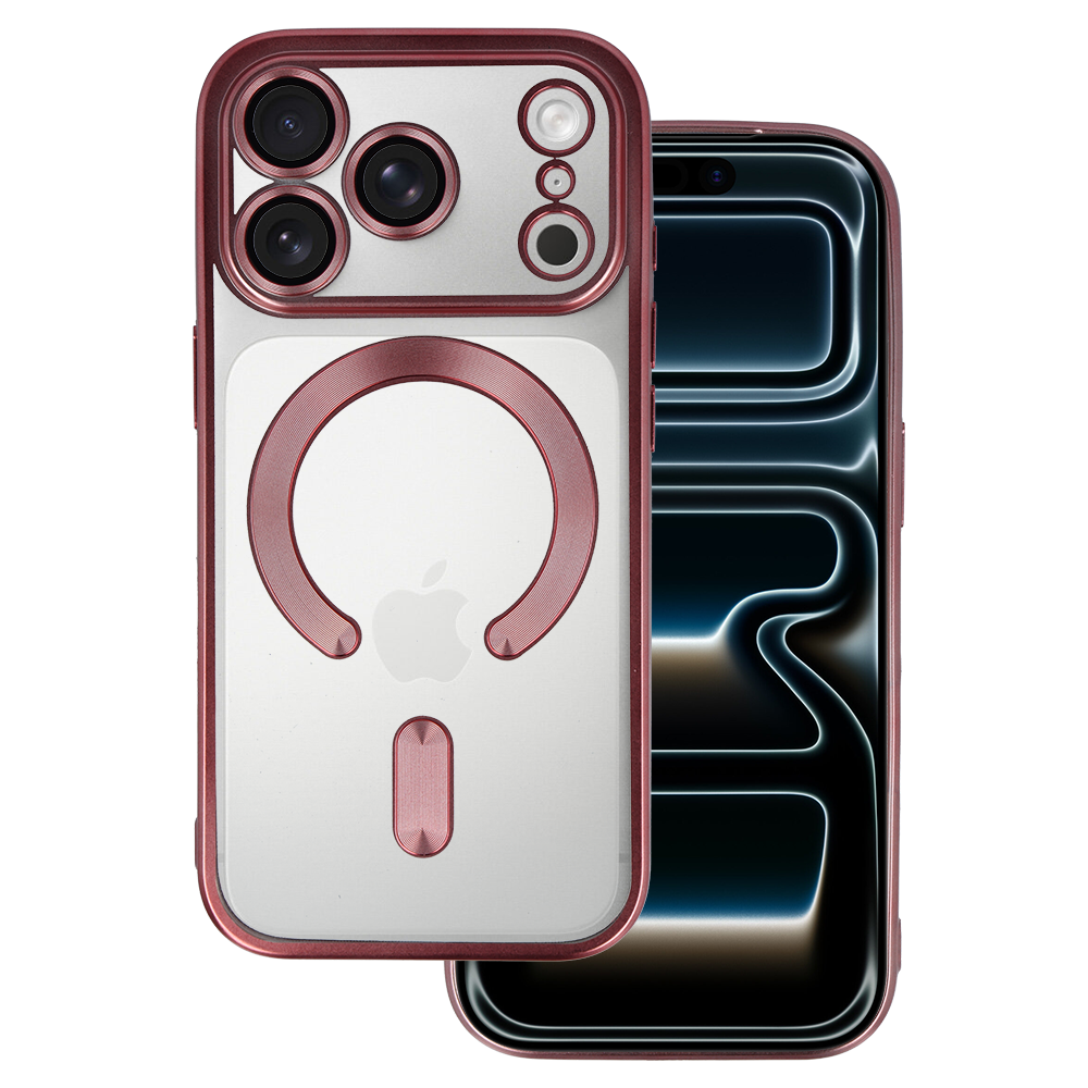 Aizsargvāciņš iPhone 17 Pro – Metallic Magsafe, rozā