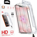 Tel Protect Dust-Free Easy Fit Full Glue 6D aizsargstikls iPhone 13/13 Pro/16E/17E, melns, 2 gab.