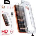 Tel Protect Dust-Free Easy Fit Full Glue 6D aizsargstikls iPhone 17 Pro/18 Pro, melns, 2 gab.