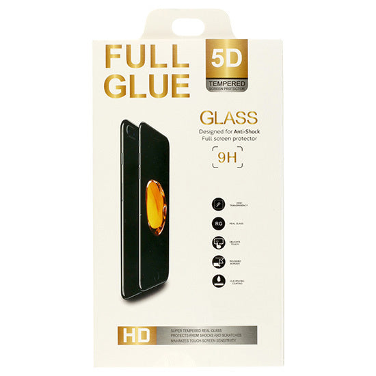 Aizsargstikls iPhone 12 PRO MAX – Full Glue 5D, melns