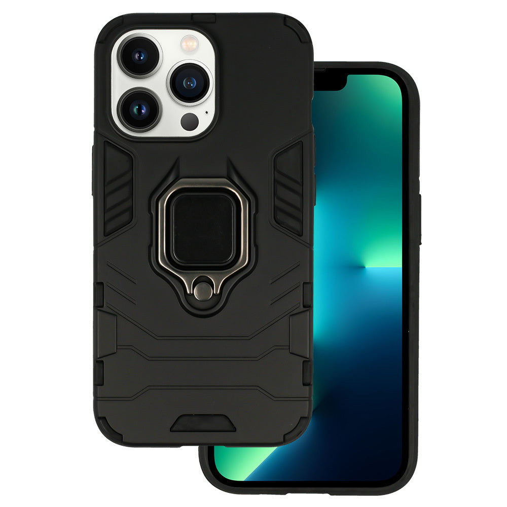 Aizsargvāciņš iPhone 13 Pro Max – Ring Armor, melns