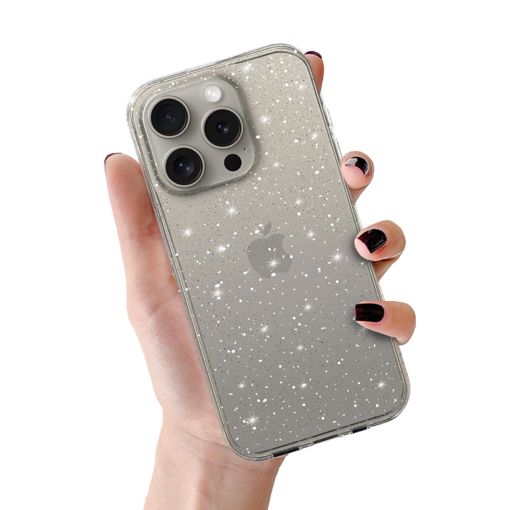 Aizsargvāciņš iPhone 13 Pro – Crystal Glitter, sudraba
