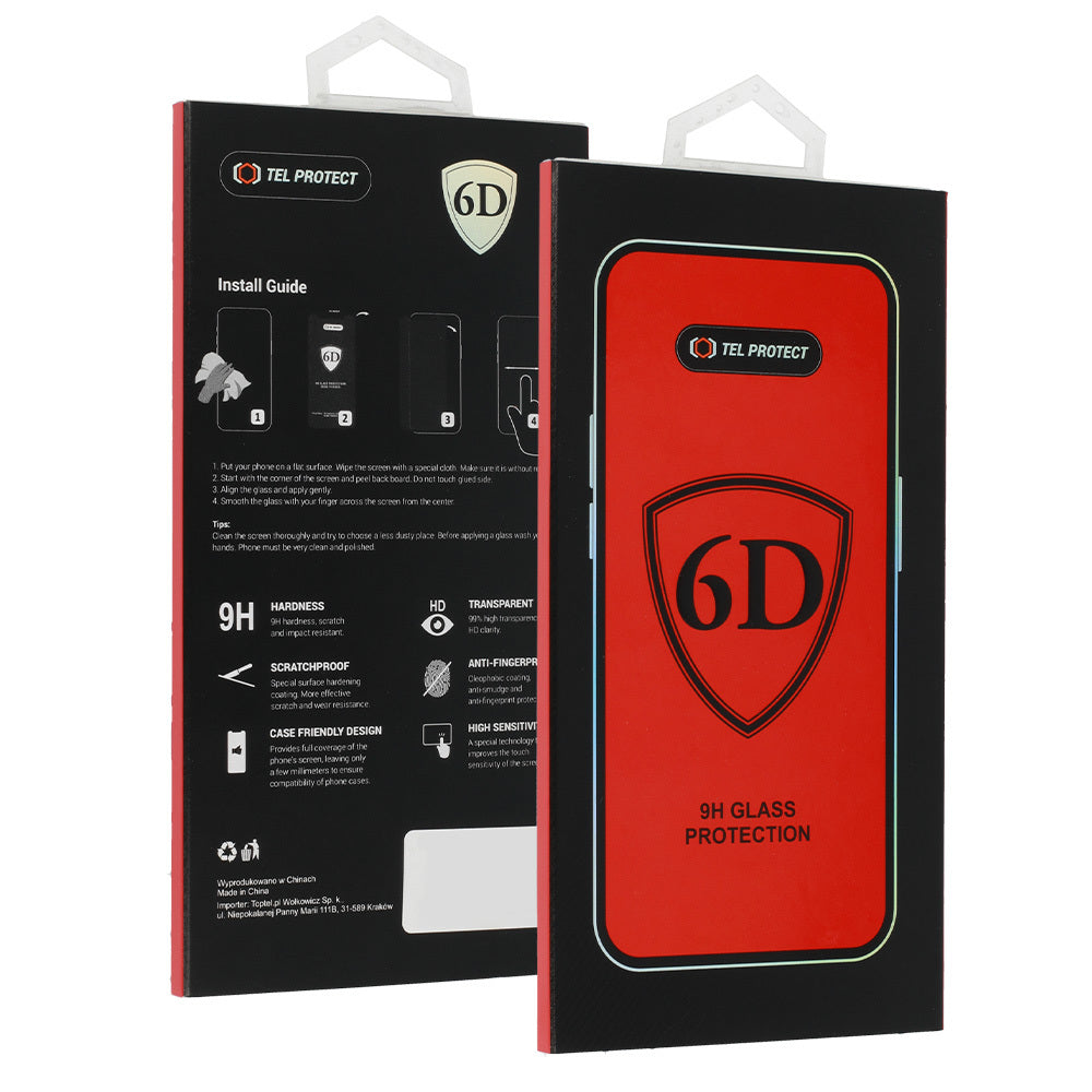 Aizsargstikls Xiaomi REDMI NOTE 11/NOTE 11S – Tel Protect Full Glue 6D, melns