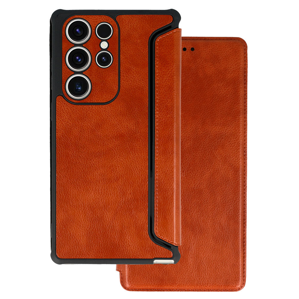 Aizsargvāciņš Samsung Galaxy S23 – Razor Leather, brūns