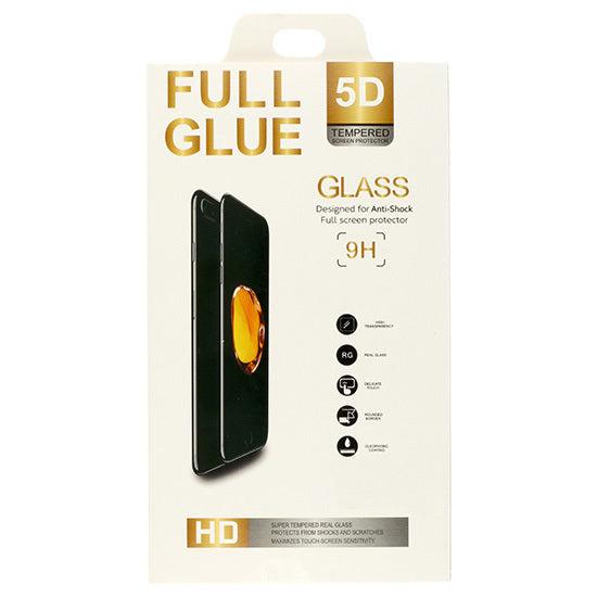 Aizsargstikls iPhone 15 PRO – Full Glue 5D, melns
