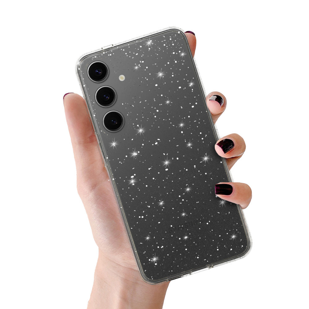 Aizsargvāciņš Samsung Galaxy M34 5G – Crystal Glitter, sudraba